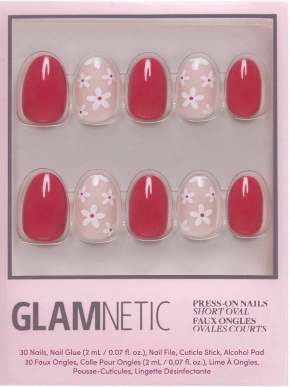 Glamnetic Press-On Nails - Red Blossom